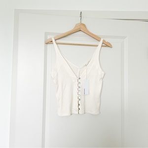 REFORMATION • hampton top in ivory • NWT